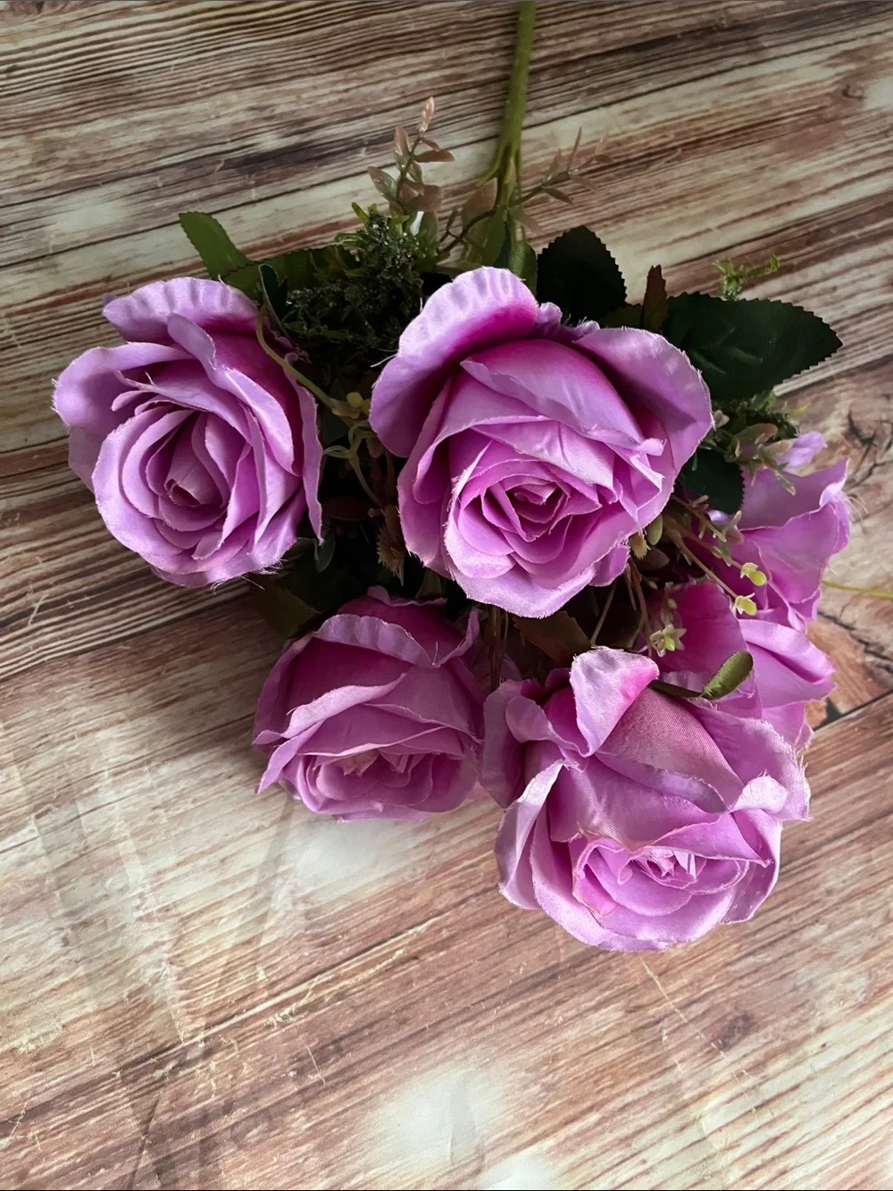 Artificial Lavender Faux Rose Bundle